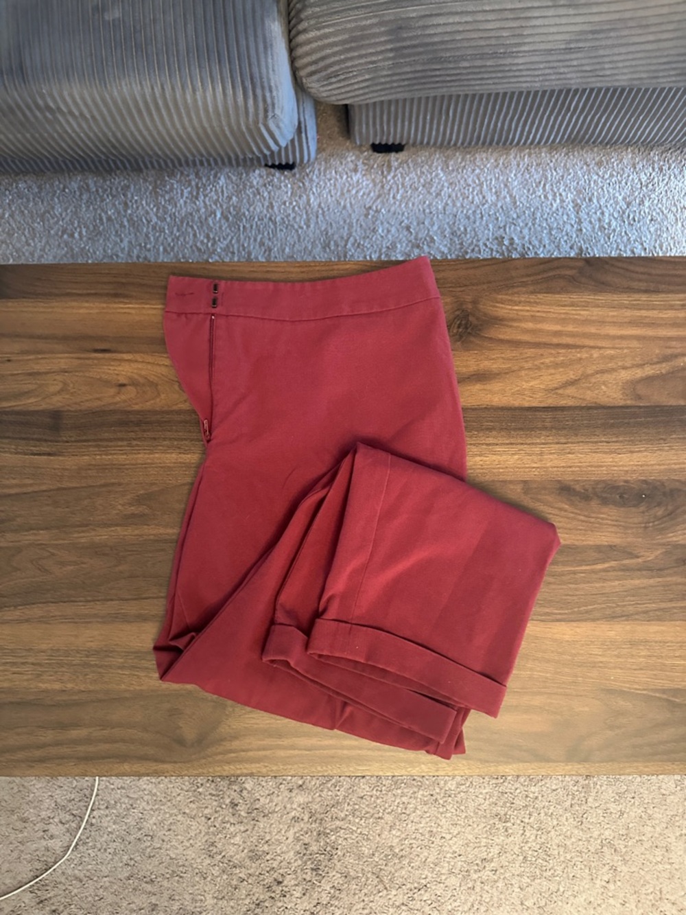 Calvin Klein Red Straight-Leg Trousers